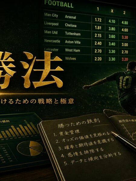 ブックメーカー必勝法はある？長期的に勝率を 高めるための戦略を解説