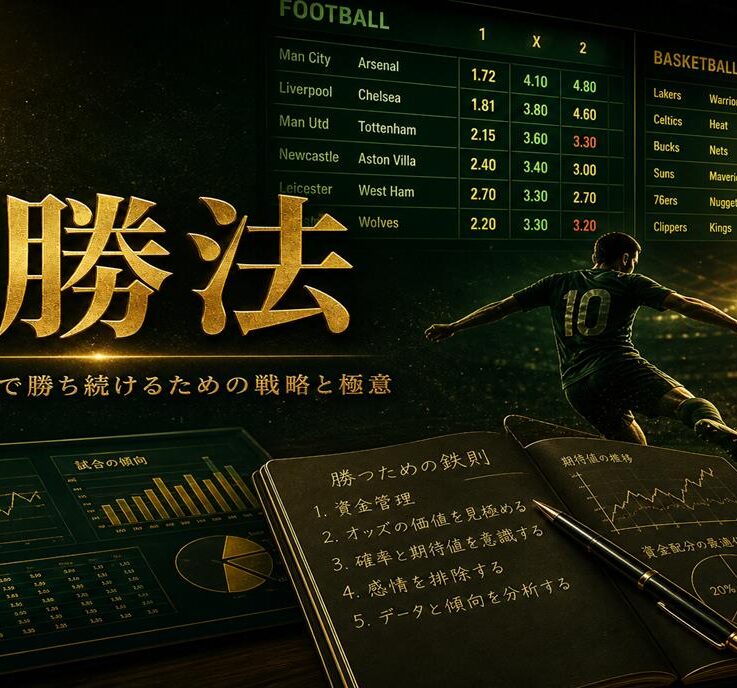 ブックメーカー必勝法はある？長期的に勝率を 高めるための戦略を解説