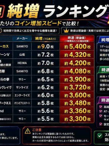 【スピード重視】スマスロ 純増 ランキング最新ガイド